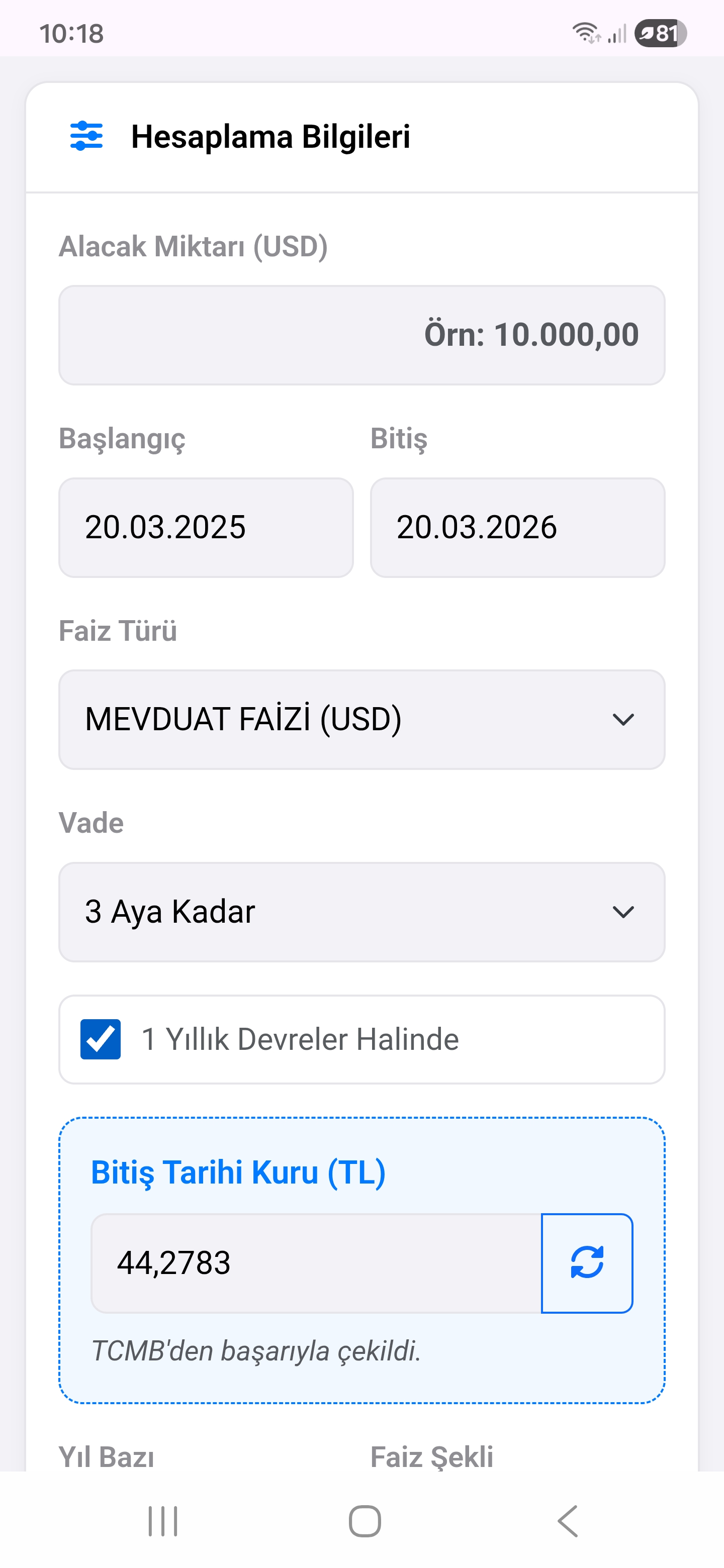 Brütten Nete Hesaplama